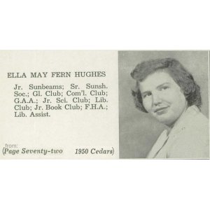 EllaMay Hughes 1950 high school class photo