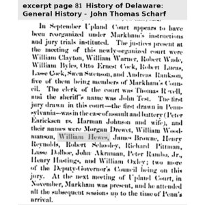 History of Delaware: General History - John Thomas Scharf pg. 81